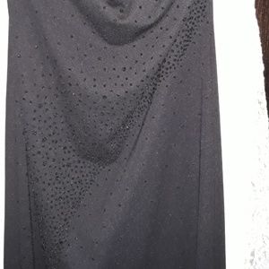 floor length embellished cocktail dress